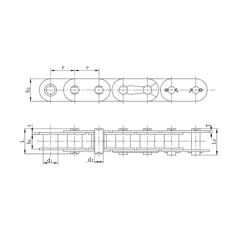 ストレート側板付ローラチェーン（Aシリーズ）