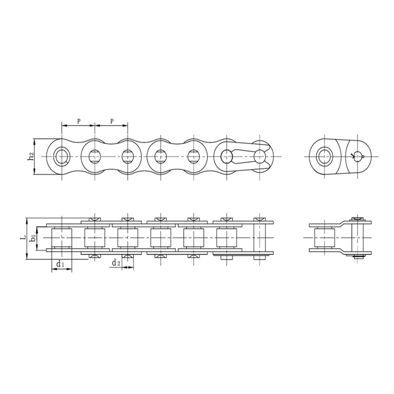 ステンレス製ショートピッチ精密ローラチェーン