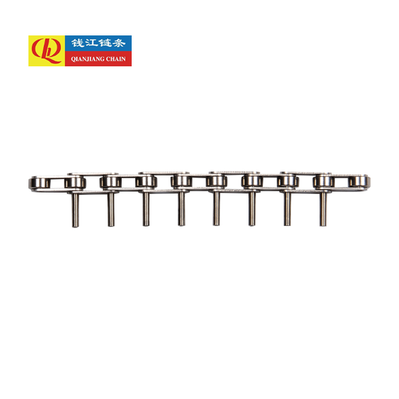 延長ピン付ステンレス製ダブルピッチコンベヤチェーン