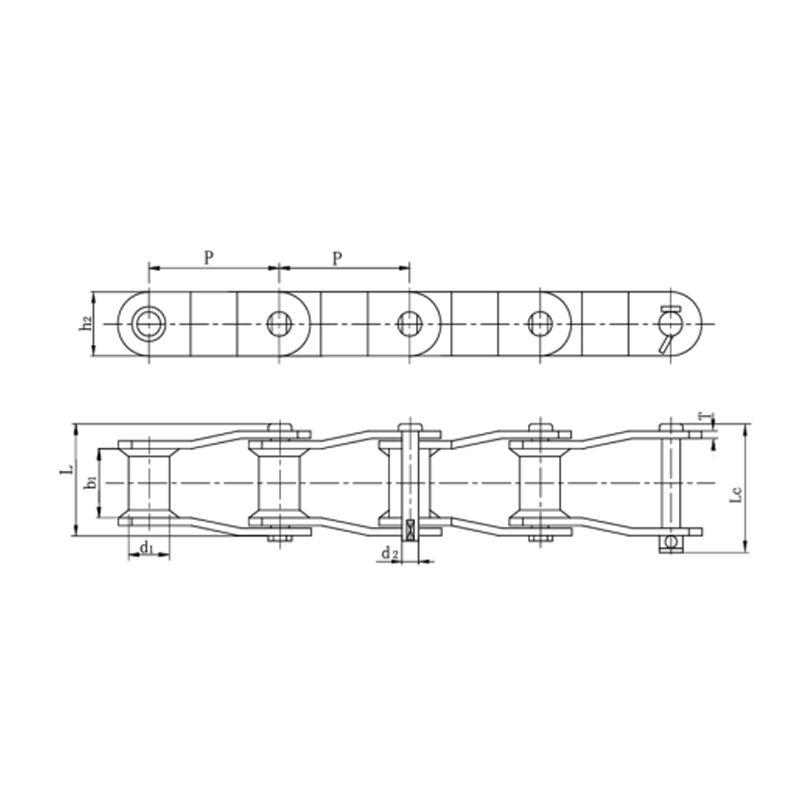 溶接鋼式クランクリンクミルチェーン