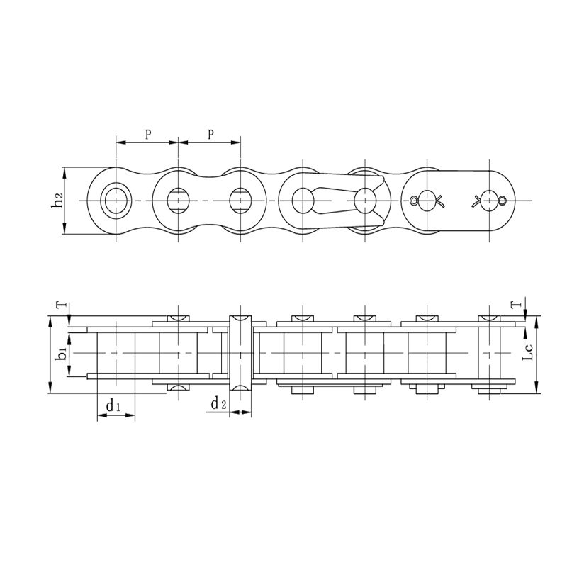 高品質の合金鋼の強力なヘビーデューティオートバイチェーン